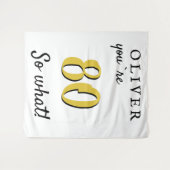 Inspirerend 80ste Verjaardagsfeestachtergrond Wandkleed (Voorkant (horizontaal))