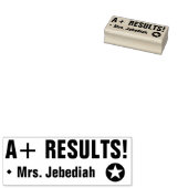 Inspirerend "A+ RESULTATEN!" Rubberstempel Rubberstempel (Gestempeld)