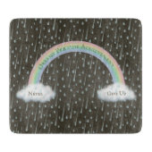 Inspirerend aangepaste berichtregenboog in een Del Snijplank (Voorkant)