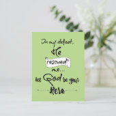 Inspirerend aanmoediging voor Christelijke prijsop Briefkaart (Staand voorkant)