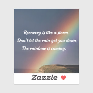 Inspirerend Addication Recovery Sobriety Rainbow Sticker