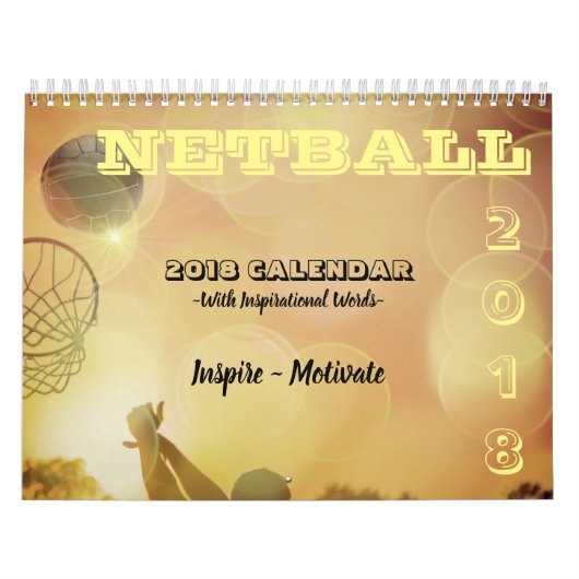 Inspirerend Afbeeldingen en Citaten Netball Kalender (Hoes)