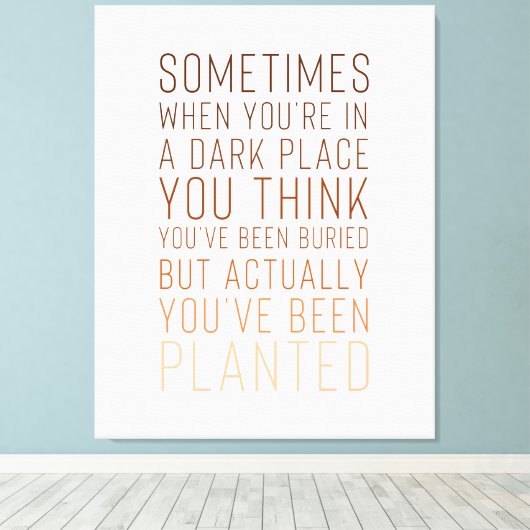 Inspirerend afdrukken op Canvas (Insitu (Houten vloer))