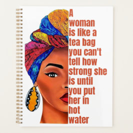 Inspirerend Afro-Amerikaanse vrouw met citaat Planner