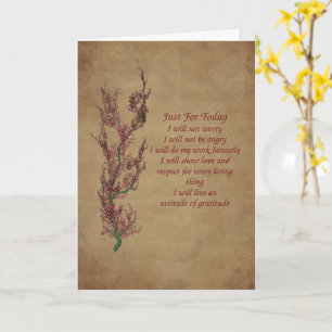 Inspirerend alleen voor vandaag citaat kaart