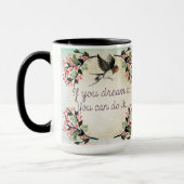 Inspirerend als je het droomt Waterverf Mok (Links)