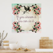 Inspirerend als je het droomt Waterverf Poster (Keuken)