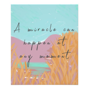 Inspirerend Art Miracle Quote Foto Afdruk