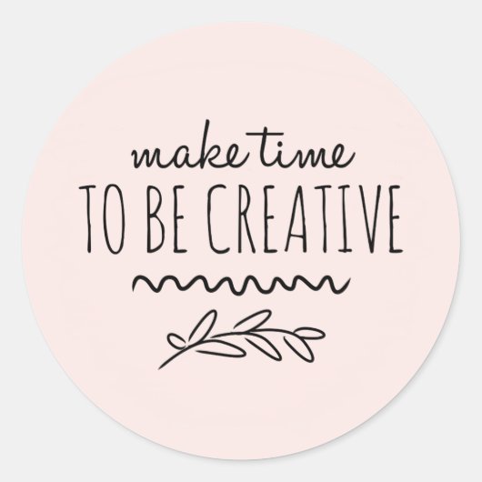 Inspirerend artiest en maker ronde sticker (Voorkant)