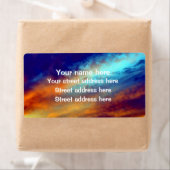 Inspirerend avondhemel groot adreslabel etiket (Insitu)