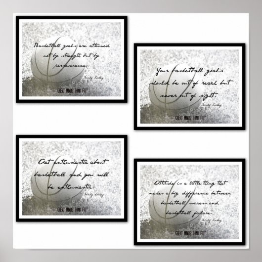 Inspirerend Basketball Quotes Poster 9-12 (Voorkant)