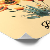 Inspirerend Be Kind Quote Floral Bee Poster (Hoek)