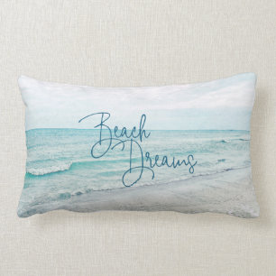 Inspirerend Beach Dreams Quote Retro Ocean Waves Kussen