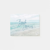 Inspirerend Beach Dreams Quote Retro Ocean Waves Post-it® Notes (Voorkant)
