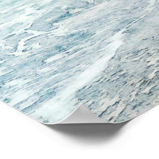 Inspirerend Beach Dreams Quote Retro Ocean Waves Poster (Hoek)