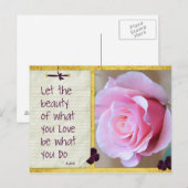 Inspirerend Beauty Rumi Roos Briefkaart (Voorkant / Achterkant)