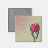 Inspirerend Beauty Tulip Magneet (Voorkant / Achterkant)