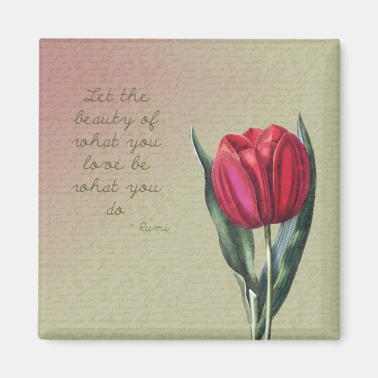 Inspirerend Beauty Tulip Magneet (Voorkant)