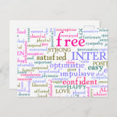 Inspirerend bemoedigende woorden briefkaart (Voorkant / Achterkant)