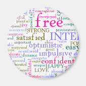 Inspirerend bemoedigende woorden magneet (Voorkant)