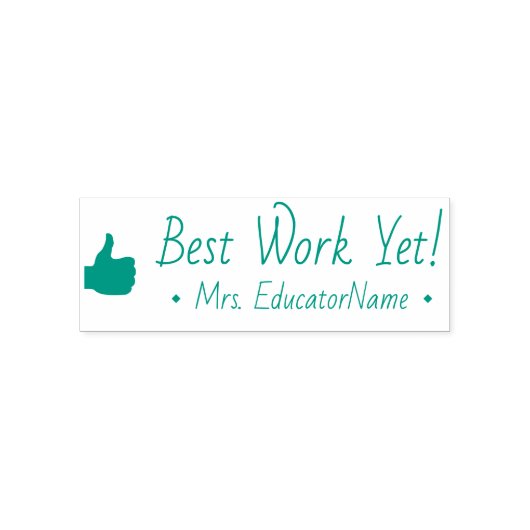 Inspirerend "Beste werk tot nu toe!" + Aangepaste  Zelfinktende Stempel (Design)
