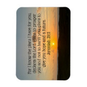 Inspirerend Bijbel Verse Jeremiah 29:11 Sunrise Magneet (Verticaal)