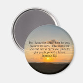 Inspirerend Bijbel Verse Jeremiah 29:11 Sunrise Magneet (Voorkant / Achterkant)