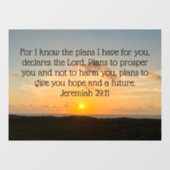 Inspirerend Bijbel Verse Jeremiah 29:11 Sunrise Raamsticker (Vel)