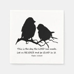 Inspirerend Bijbel Verse Psalm 118:24 Vogels Servetten