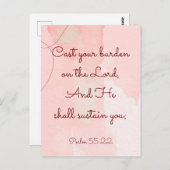 Inspirerend bijbel Verse Psalm 55 Briefkaart (Voorkant / Achterkant)