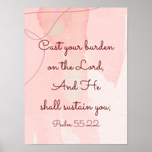 Inspirerend bijbel Verse Psalm 55 Poster