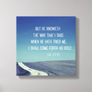 Inspirerend Bijbelbankwaakquote Canvas Afdruk