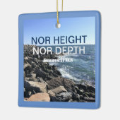 Inspirerend Bijbelgolven van het Zee Blauw Keramisch Ornament (Links)