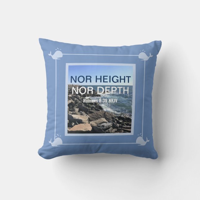 Inspirerend Bijbelgolven van het Zee Blauw Kussen (Voorkant)