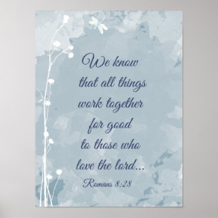 Inspirerend BijbelRomeinen 8:28 Quote Dragonfly Poster