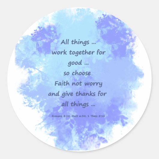 Inspirerend Bijbelscripts Ronde Sticker (Voorkant)