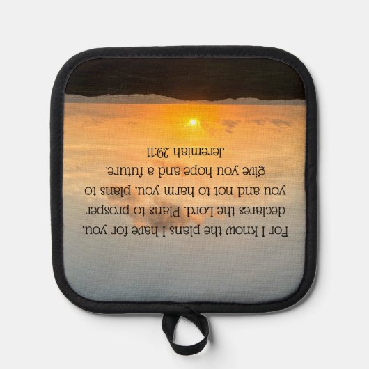 Inspirerend Bijbelvers Jeremia 29:11 Christelijk Pannenlap (Voorkant)