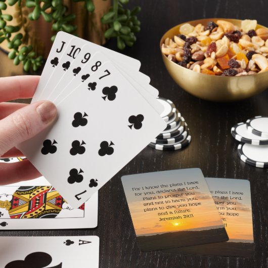 Inspirerend Bijbelvers Jeremia 29:11 Christelijk Pokerkaarten (Insitu)