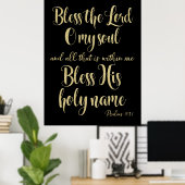 Inspirerend Bijbelverse psalms Poster (Thuiskantoor)