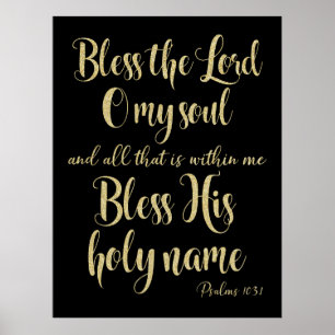 Inspirerend Bijbelverse psalms Poster