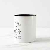 Inspirerend Bijbelversen - Romeinen 12:9 Tweekleurige Koffiemok (Center)