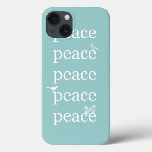 Inspirerend Blauw Witte Vredesvogels Case-Mate iPhone Case (Achterkant)