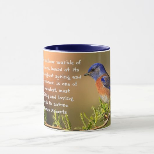 Inspirerend blauwvogel-citaat mok (Midden)