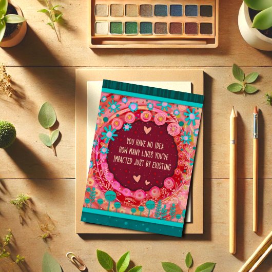 Inspirerend Bloemen  Dank u Kaart