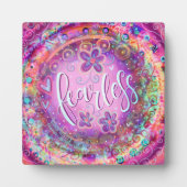 Inspirerend  Bloemen Paarse Onbevreesde Boho Fotoplaat (Voorkant)