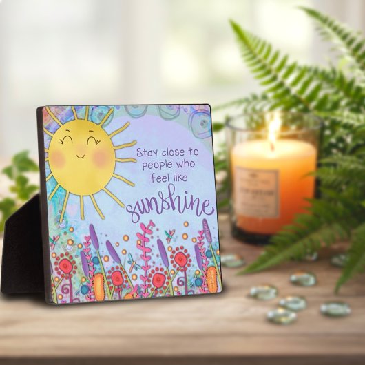Inspirerend Bloemen Schattigee Zonneschijn Quote Fotoplaat