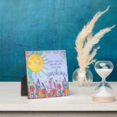 Inspirerend Bloemen Schattigee Zonneschijn Quote Fotoplaat (Insitu)