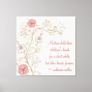 Inspirerend Bloemen Voor Mam Gewikkeld Canvas Afdruk