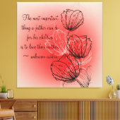 Inspirerend Bloemen Voor Moeder Gewikkeld Canvas (Insitu (Woonkamer))