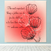 Inspirerend Bloemen Voor Moeder Gewikkeld Canvas Afdruk (Insitu (Houten vloer))